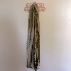 Light brown infinity scarf WITH hanger.